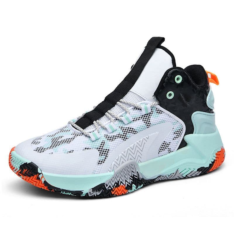 image-Mesh Large Size High-top Basketball Shoes Student Running