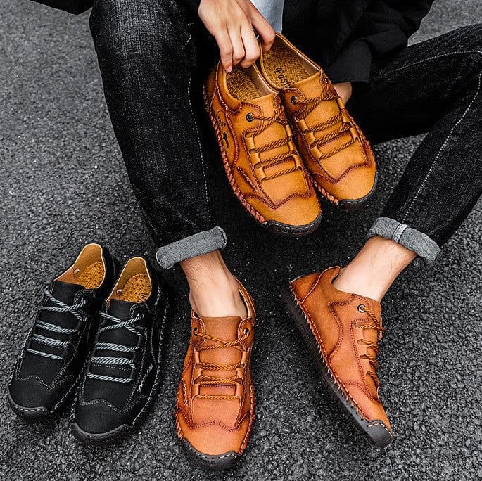 image-Leather Men's Sports Shoes Outdoor Hiking