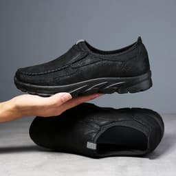 image-Plus Size Men's Shoes Fashionable Breathable Business British Style Lazy Casual
