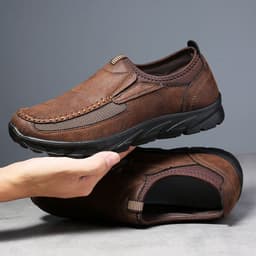 image-Plus Size Men's Shoes Fashionable Breathable Business British Style Lazy Casual