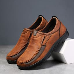 image-Plus Size Men's Shoes Fashionable Breathable Business British Style Lazy Casual