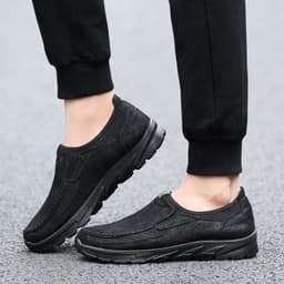 image-Plus Size Men's Shoes Fashionable Breathable Business British Style Lazy Casual
