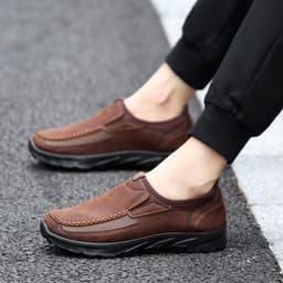 image-Plus Size Men's Shoes Fashionable Breathable Business British Style Lazy Casual
