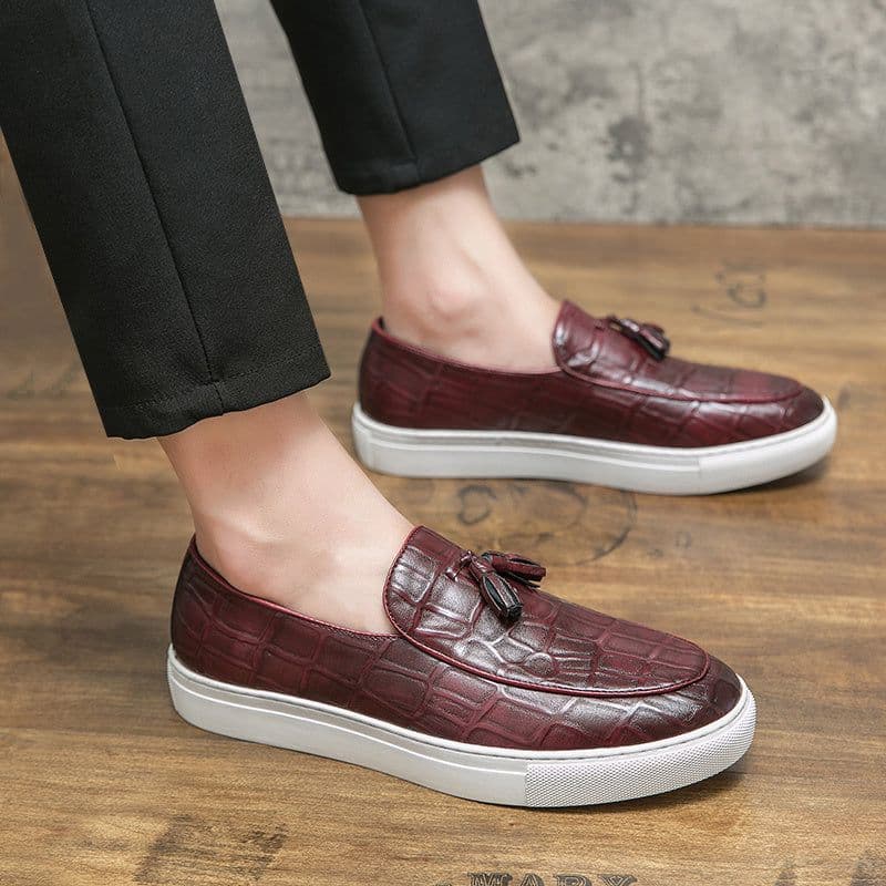 image-Men's Fashion British Retro Bean Shoes