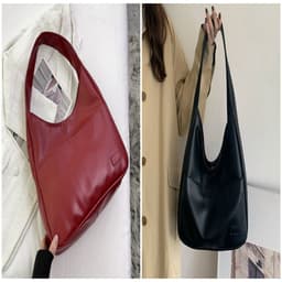 image-Fashion Tote Bag Large Capacity Casual Shoulder Bag Women's Commuting Handbag College Student