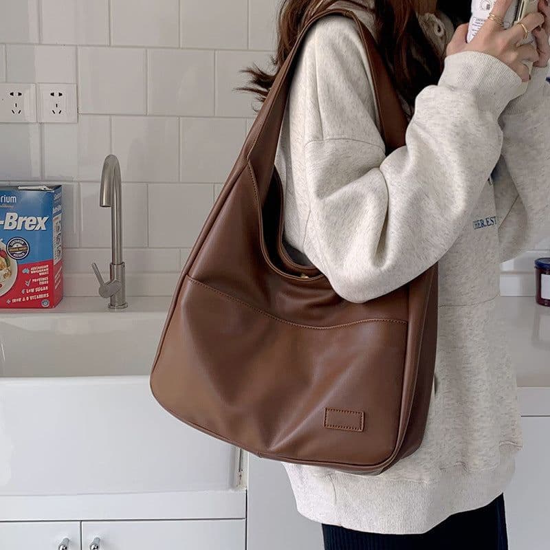 image-Fashion Tote Bag Large Capacity Casual Shoulder Bag Women's Commuting Handbag College Student
