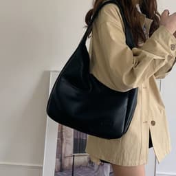 image-Fashion Tote Bag Large Capacity Casual Shoulder Bag Women's Commuting Handbag College Student