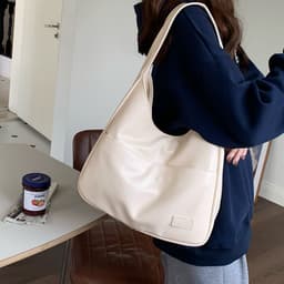 image-Fashion Tote Bag Large Capacity Casual Shoulder Bag Women's Commuting Handbag College Student