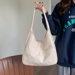 image-Fashion Tote Bag Large Capacity Casual Shoulder Bag Women's Commuting Handbag College Student
