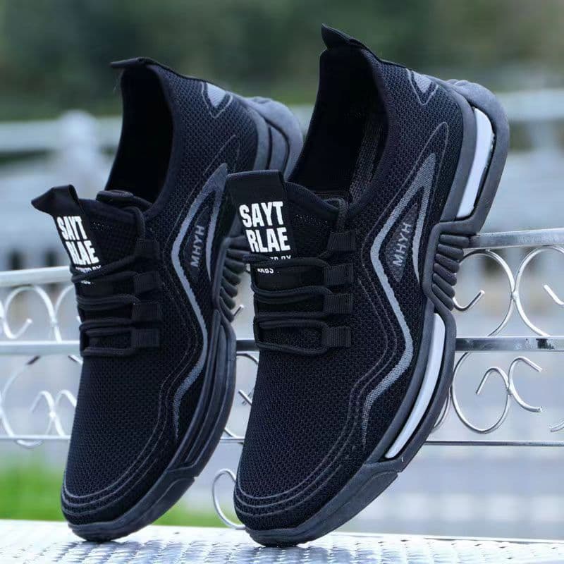 image-Men's Shoes Summer Sneakers Breathable White Flying Woven Breathable Casual
