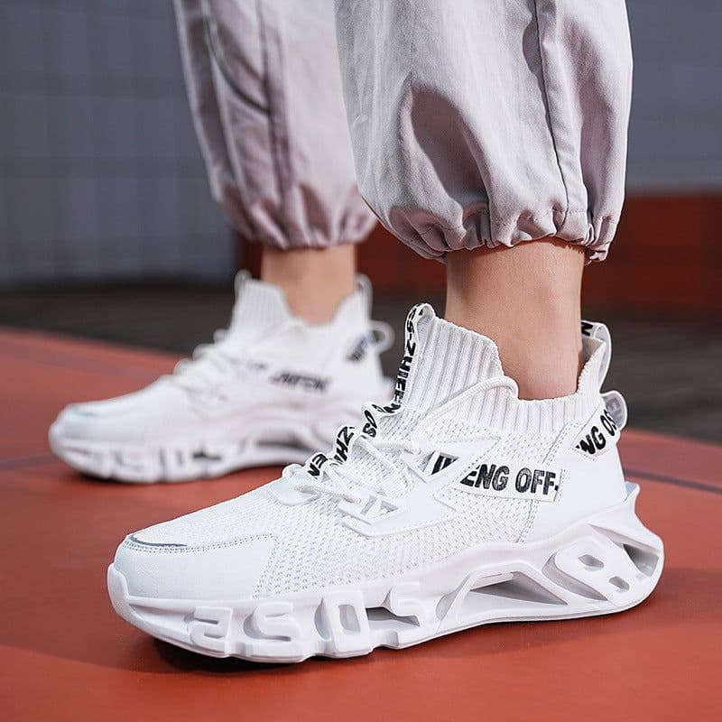 image-New Flying Woven Platform High-top Casual Shoes