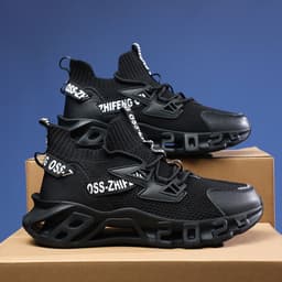 image-New Flying Woven Platform High-top Casual Shoes