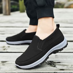 image-Shoes Mens Canvas Shoes Soft Bottom Casual Breathable Comfortable Slip-on Mens Cloth Shoes