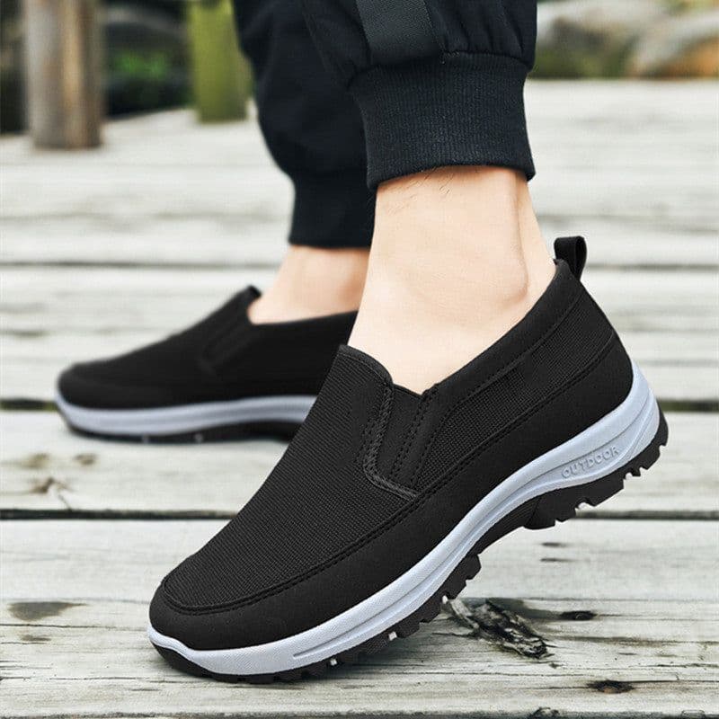 image-Shoes Mens Canvas Shoes Soft Bottom Casual Breathable Comfortable Slip-on Mens Cloth Shoes