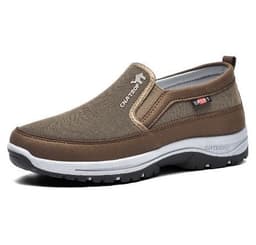 image-Shoes Mens Canvas Shoes Soft Bottom Casual Breathable Comfortable Slip-on Mens Cloth Shoes