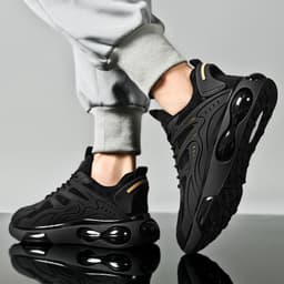 image-New Casual Sports Black All-match Height Increasing Running Shock Absorption Men's Shoes