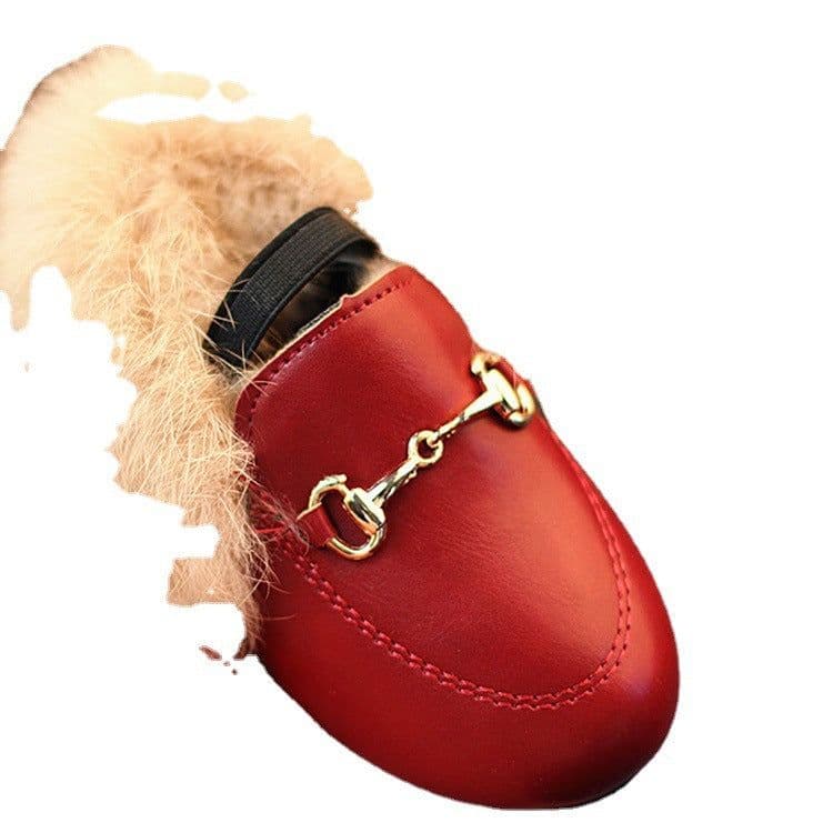 image-Girls' Fashion Simple Padded Solid Color Cotton Shoes