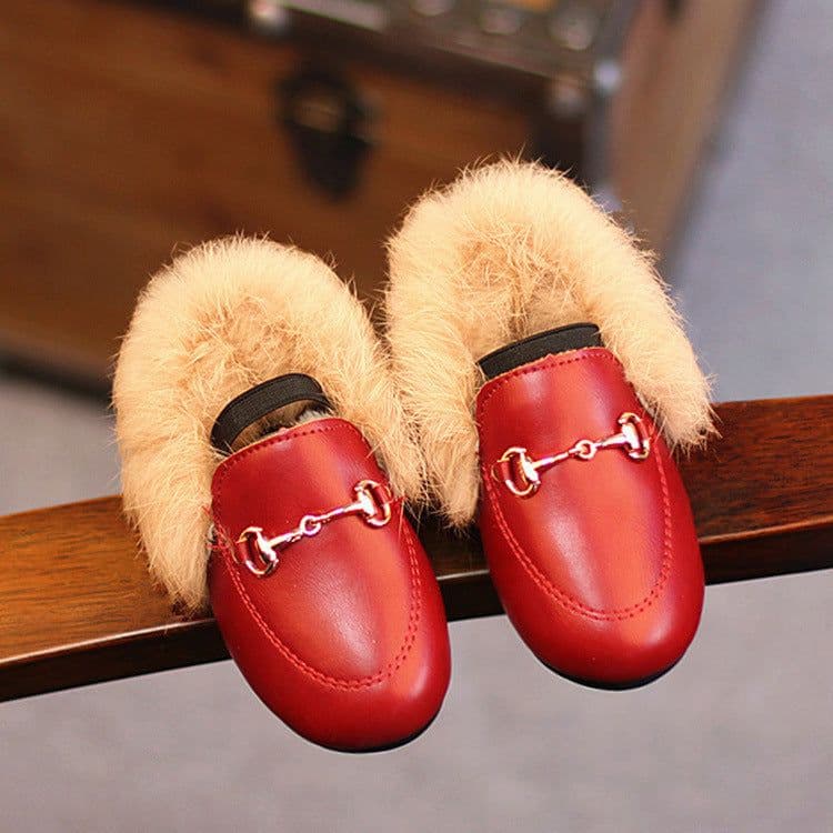 image-Girls' Fashion Simple Padded Solid Color Cotton Shoes