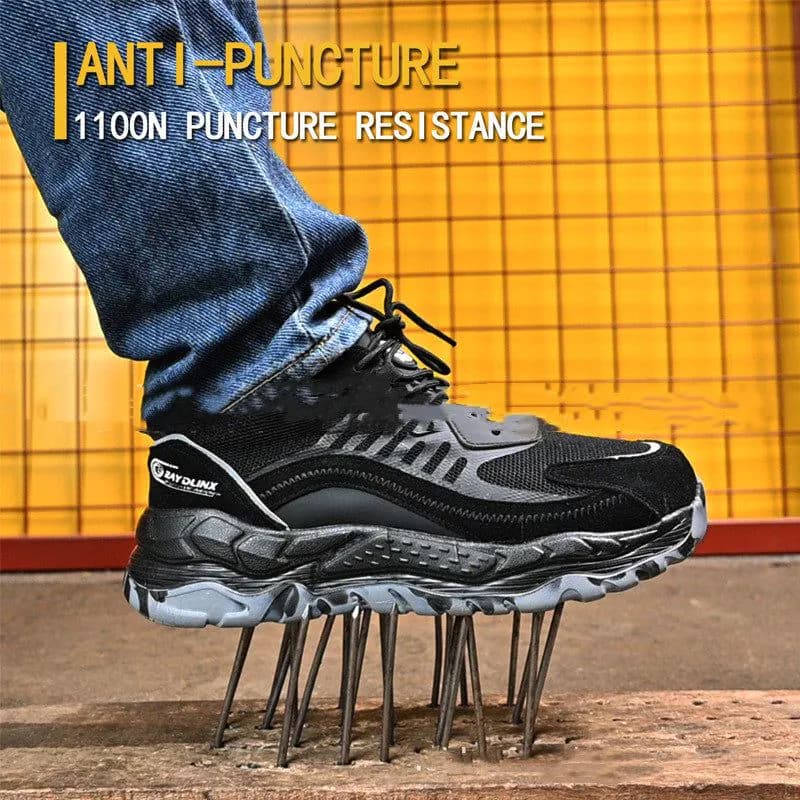 image-Men's Anti Impact Breathable And Anti Slip Labor Protection Shoes