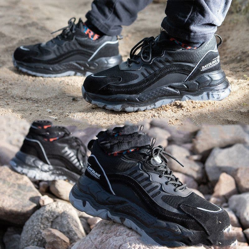 image-Men's Anti Impact Breathable And Anti Slip Labor Protection Shoes