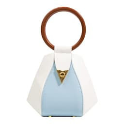 image-Contrasting Color Ring Portable PU Trendy Personalized Bag