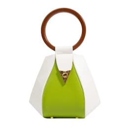 image-Contrasting Color Ring Portable PU Trendy Personalized Bag