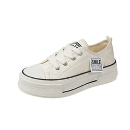 image-Black Flat Bottomed Casual Board Shoes