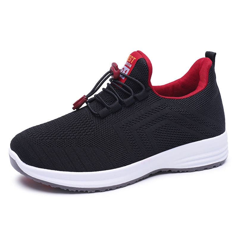 image-Walking Flying Woven Slip On Cloth Shoes Lightweight