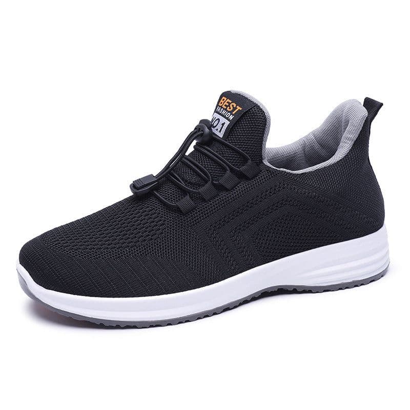 image-Walking Flying Woven Slip On Cloth Shoes Lightweight