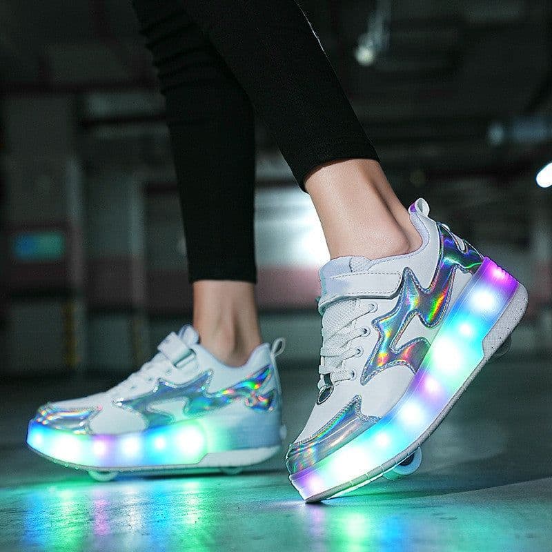 image-Children's Fashion Removable Charging With Lights Light-emitting Roller Skates