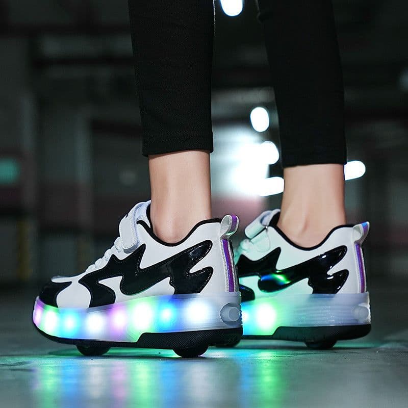 image-Children's Fashion Removable Charging With Lights Light-emitting Roller Skates