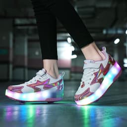 image-Children's Fashion Removable Charging With Lights Light-emitting Roller Skates