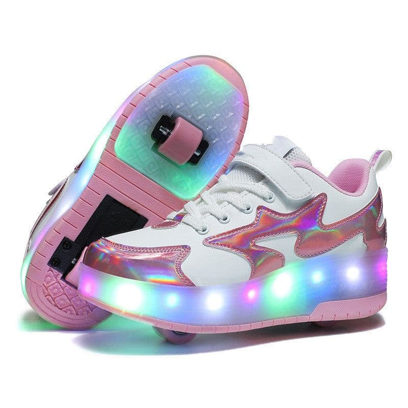 image-Children's Fashion Removable Charging With Lights Light-emitting Roller Skates
