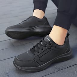 image-Men's Breathable Lightweight Black Shoes Deodorant Sports
