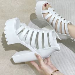 image-Waterproof Platform Thick Heeled Sandals