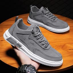 image-Spring New Breathable Canvas Shoes Men's Trendy All-matching Casual Sports Non-slip Wear-resistant Sneakers