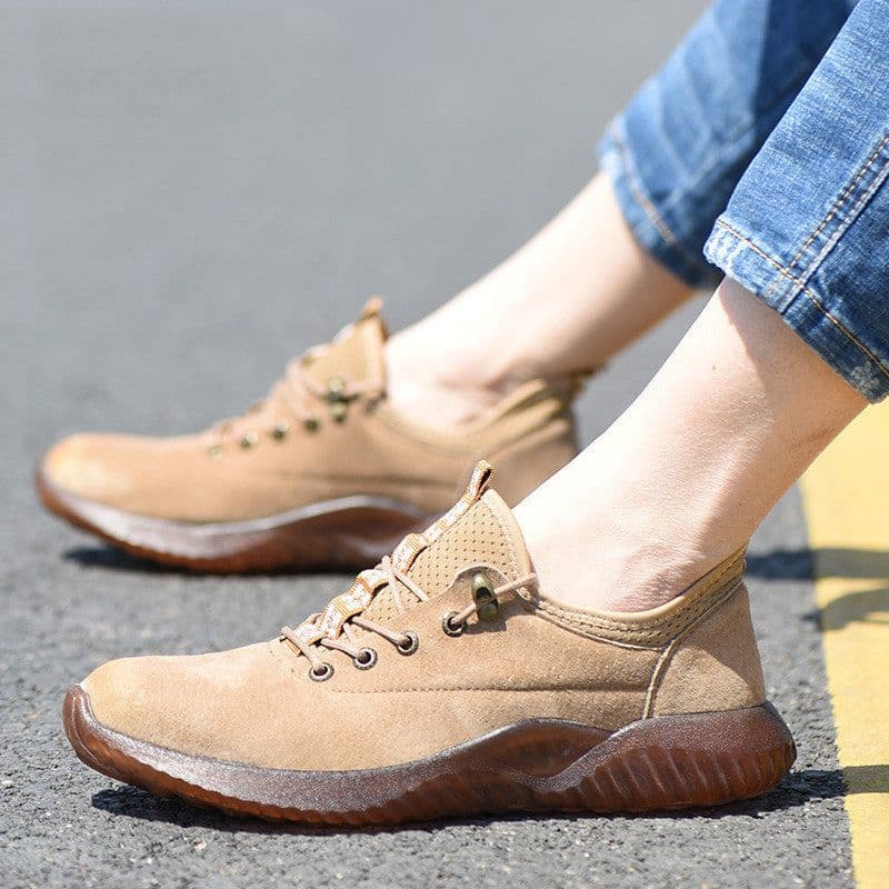 image-Pigskin Breathable Steel-covered Toe Labor Protection Shoes