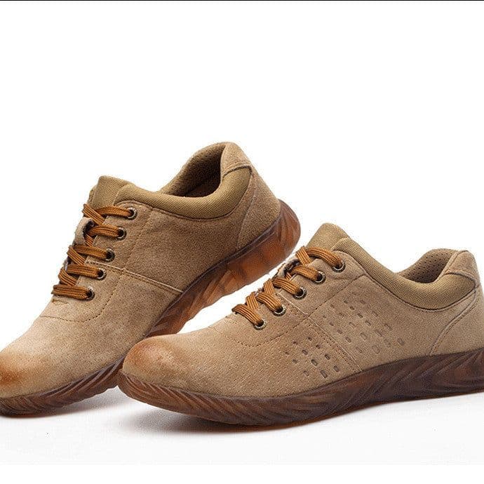 image-Pigskin Breathable Steel-covered Toe Labor Protection Shoes