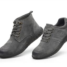 image-Pigskin Breathable Steel-covered Toe Labor Protection Shoes