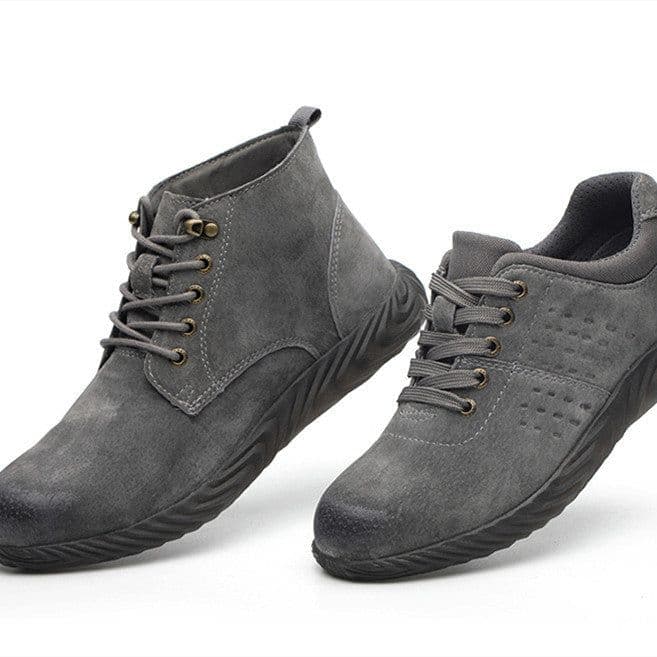 image-Pigskin Breathable Steel-covered Toe Labor Protection Shoes