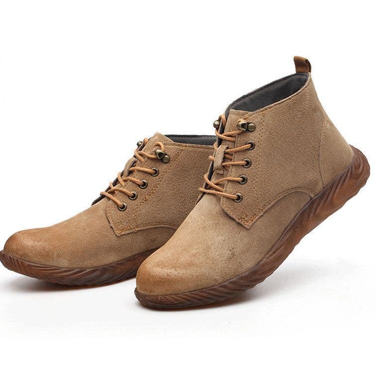 image-Pigskin Breathable Steel-covered Toe Labor Protection Shoes