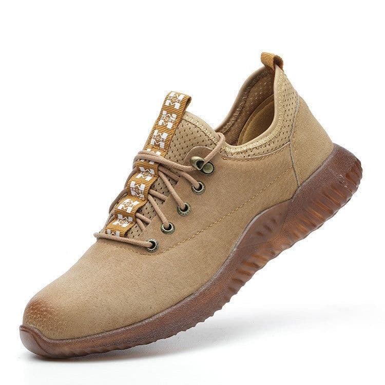 image-Pigskin Breathable Steel-covered Toe Labor Protection Shoes
