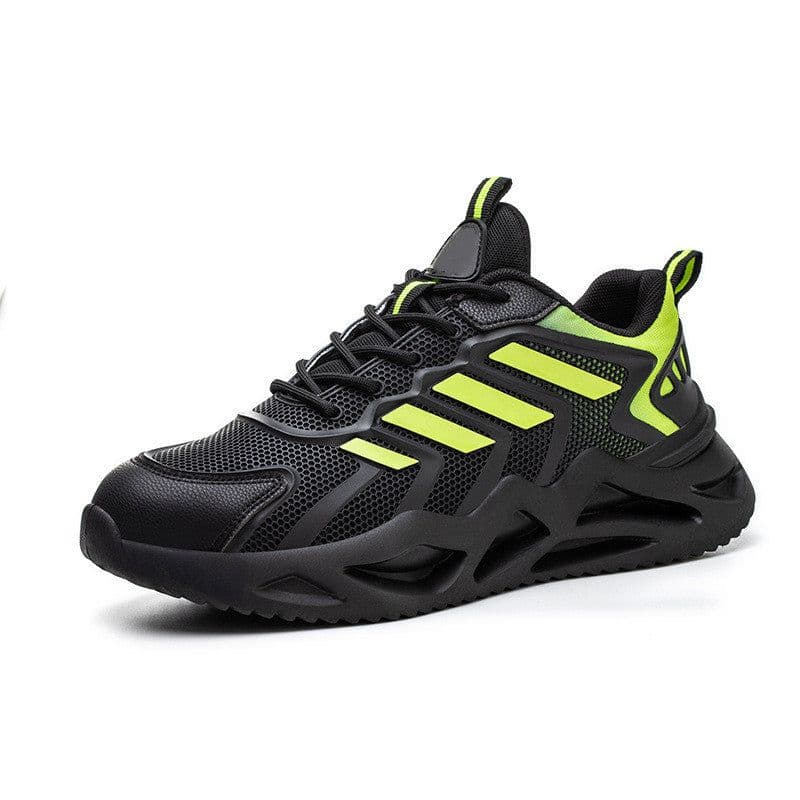 image-Flying Woven Labor Protection Shoes With Wear-resistant And Anti-skid Soles