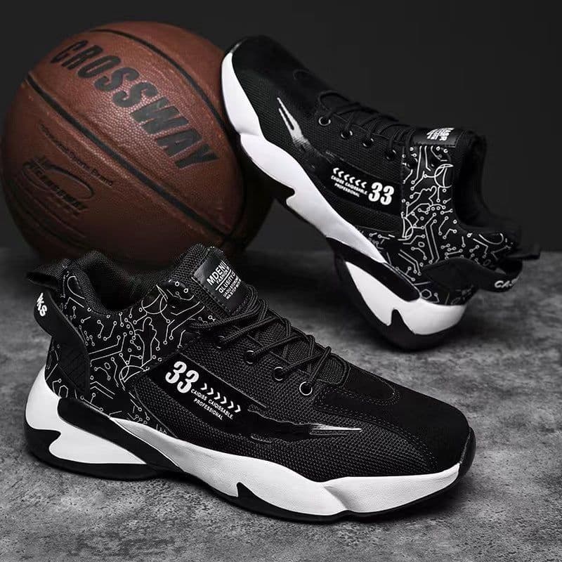 image-Breathable Youth Shock-absorbing High Top Basketball Shoes