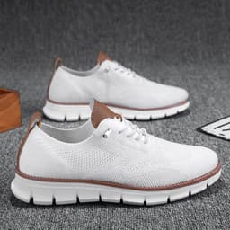 image-Men's Fashionable Casual Breathable Fly Woven Mesh Sneakers