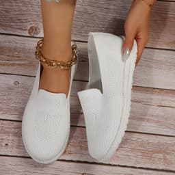 image-Women's Mesh Shoes Breathable Slip On Lazy Shoes Loafers