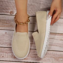 image-Women's Mesh Shoes Breathable Slip On Lazy Shoes Loafers