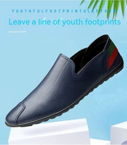image-Men's Tods Casual Low-top Slip-on Leather Shoes Slip-on Plus Size Driving Shoes