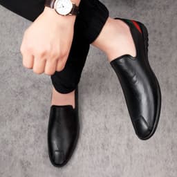 image-Men's Tods Casual Low-top Slip-on Leather Shoes Slip-on Plus Size Driving Shoes