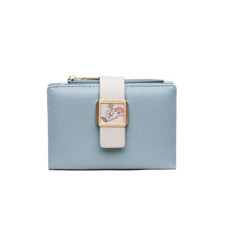 image-Three Fold Zipper Hasp Short Women's Wallet